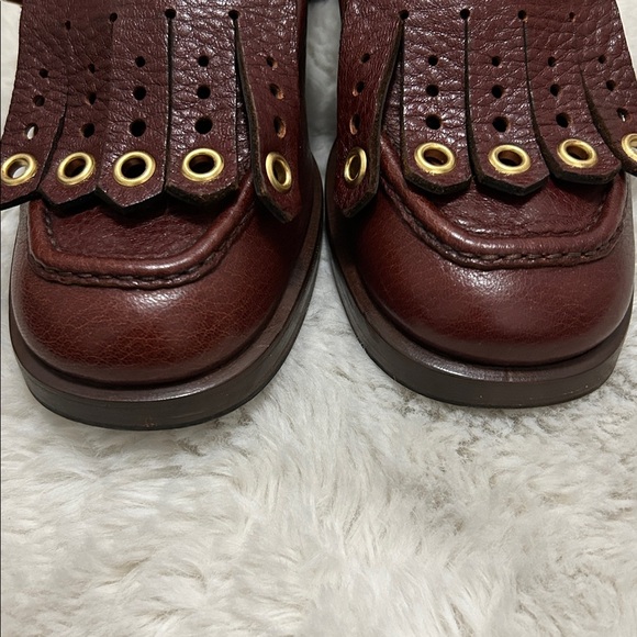 The Original Car Shoe Calzature Donna Cordovan Leather Heeled Loafer - Picture 8 of 12